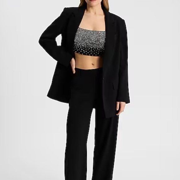 Express Black Embellished Crop Top Size Small NWT - Picture 8 of 8